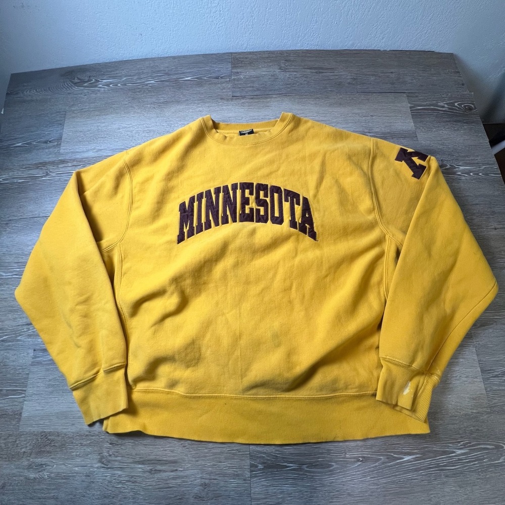Signature Concepts Minnesota Sweatshirt Mens XL Yellow Gophers NCAA Crewneck